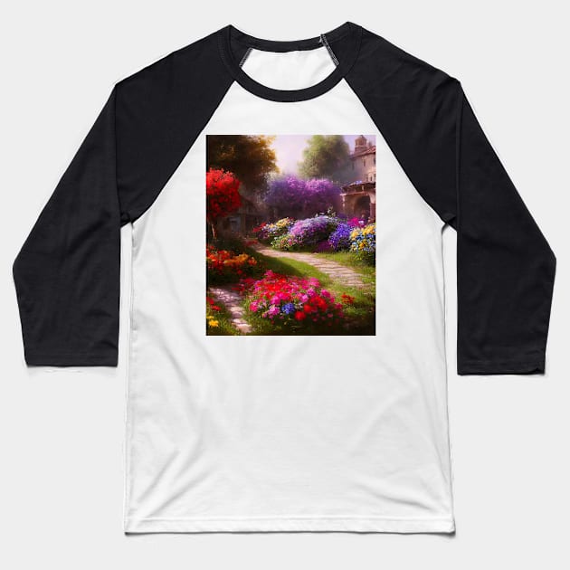 Secret Land Baseball T-Shirt by Fantasyscape